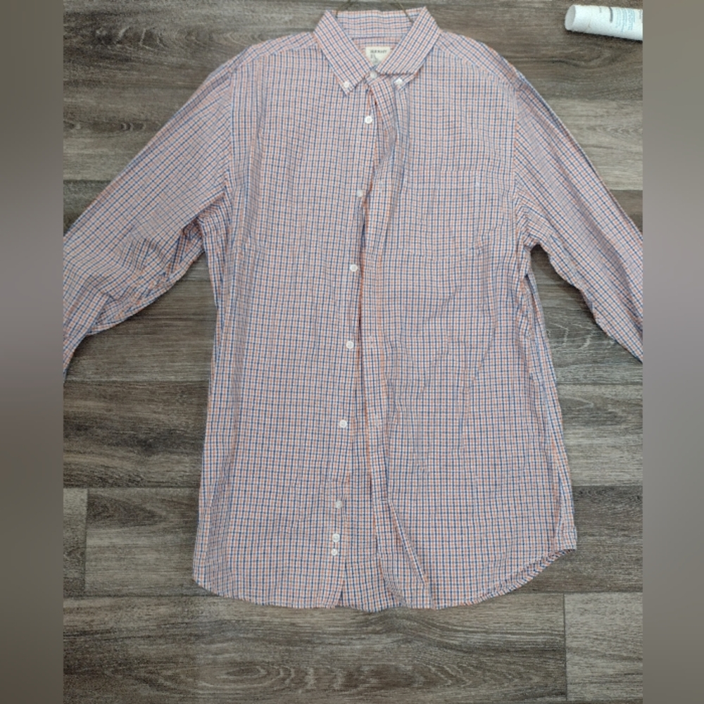 Old Navy Men's Plaid Button Down Shirt Large Tall